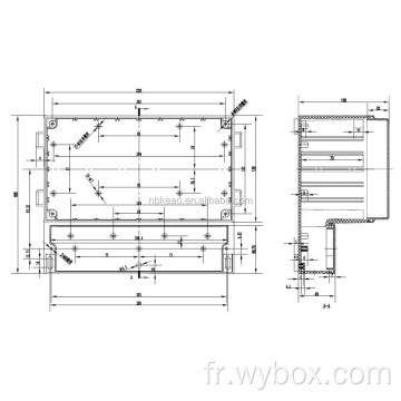 Boîtier électrique extérieur boîtier de jonction à montage en surface boîtier en plastique personnalisé boîtier abs boîtier en plastique électronique étanche